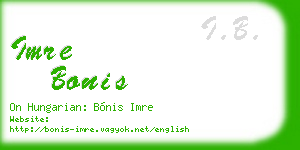 imre bonis business card